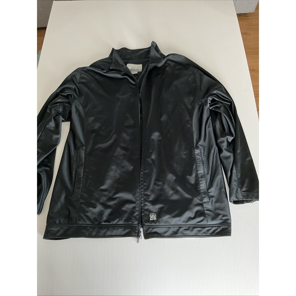 NIKE RESPECT BLACK SHINY BASKETBALL JACKET SIZE 3XL FULL ZIP POCKETS